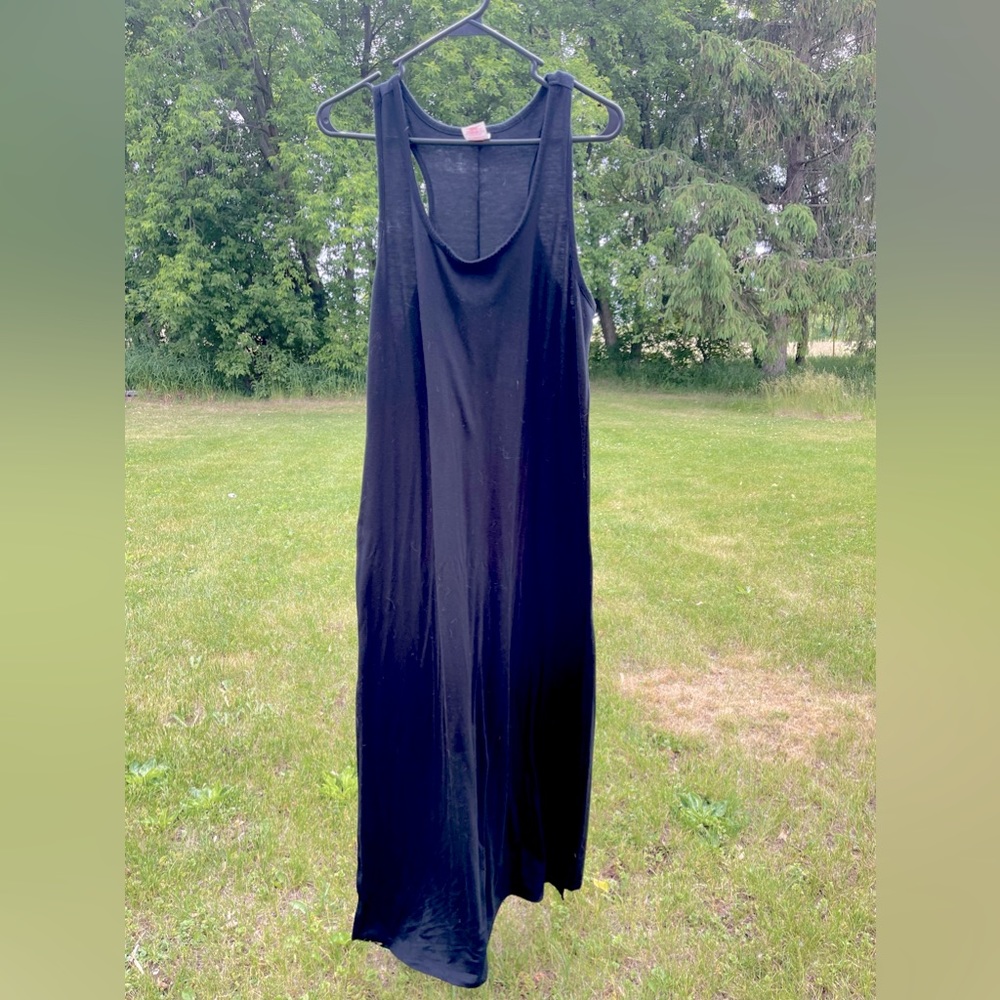 Black Side Slit Maxi Dress size XL